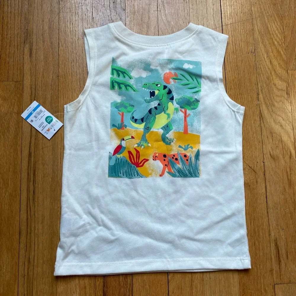 🦕 Toddler Boy Dinosaur Clothes Bundle, Pajamas, Tank Top, Tshirt, Shorts, Socks